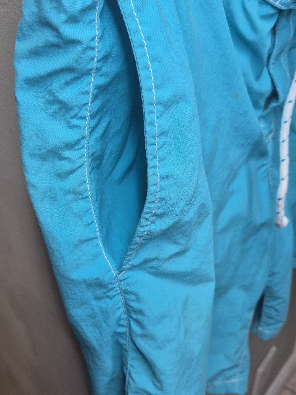 Men's Turquoise Swim Shorts with Drawstring - Picture 9 of 13